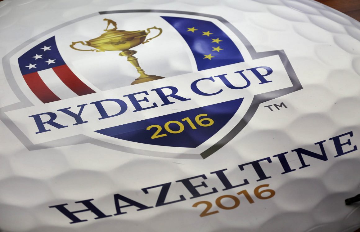 Signage for the 2016 Ryder Cup at a press conference to announce Davis Love III as the 2016 Ryder Cup captain at PGA of America Feb 24, 2015, in Palm Beach Gardens. (Bill Ingram / Palm Beach Post)